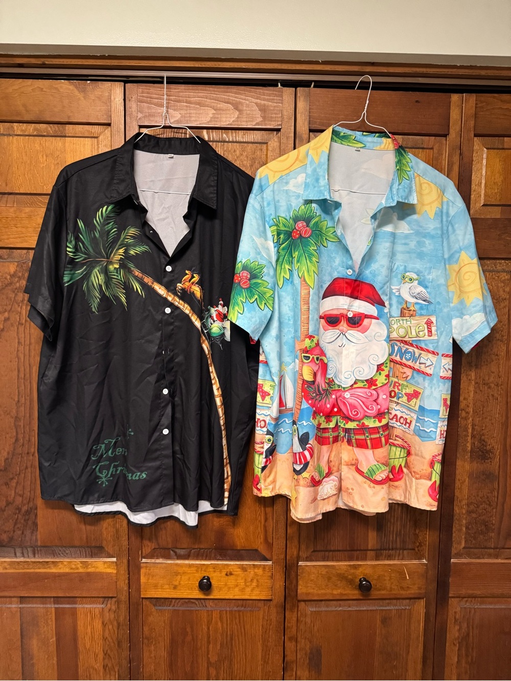 Men's Tropical Christmas Short-Sleeve Shirts perfect for cruise